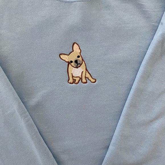 Other - French Bulldog Embroidered Sweatshirt